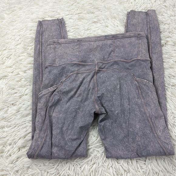 Lululemon Fast and Free Tight 25" Ice Dye Non-Reflective Ice Wash Violet verbena - Picture 4 of 5